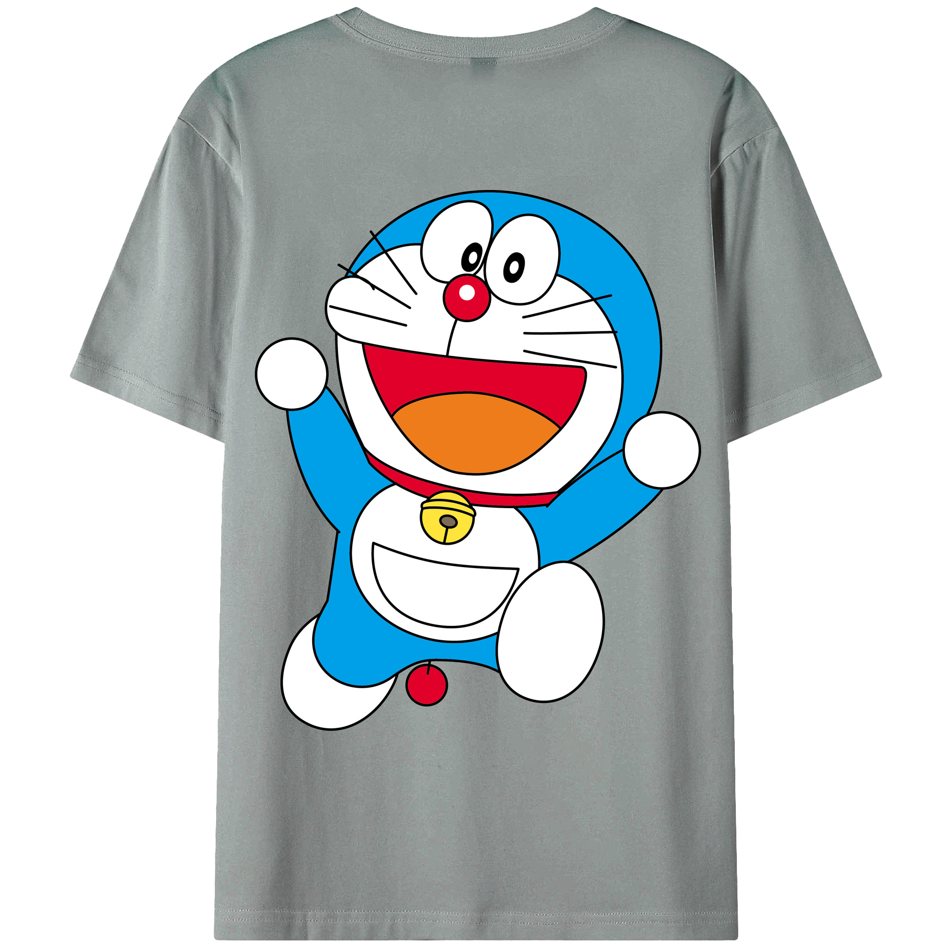 （画像用） ドラえもん Doraemon 綿100％ メンズ半袖Tシャツ（バックプリント） 通気性